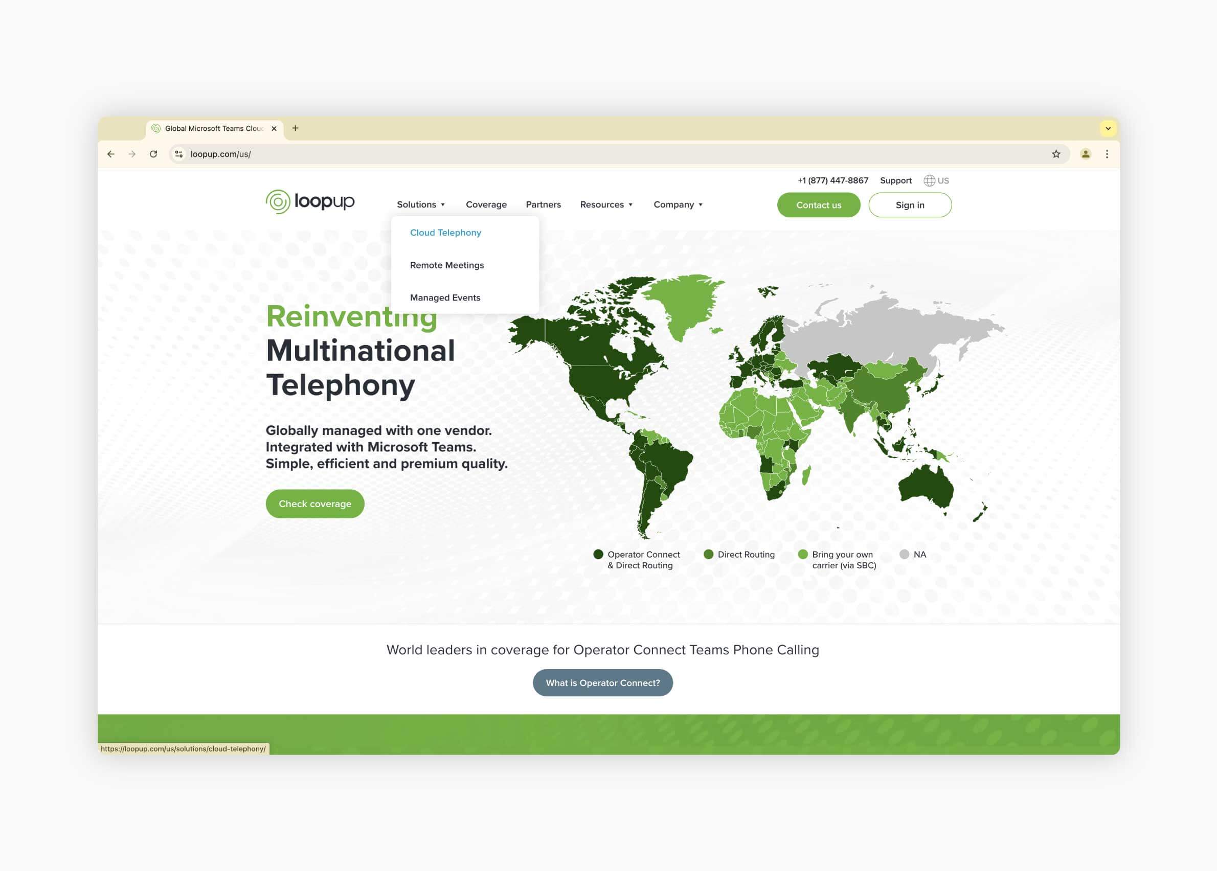 LoopUp website homepage UI thumbnail